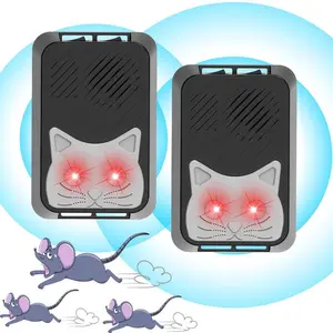 1pcs Car Rodent Repellent, Electronic Pest Repellent, Adjustable Ultrasonic LED Flash Light, Humanely Deters Mice, Squirrels, Covers 1076 Sq.ft