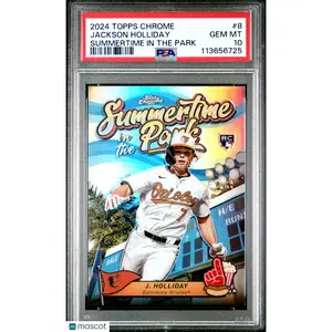 2024 Topps Chrome Summertime In The Park Jackson Holliday Rookie PSA 10 Orioles