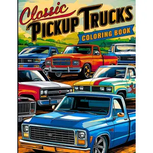 Classic Pickup Trucks Coloring Book: A Collection of Vintage Cars and Historic Automobiles Colouring Pages for Adults and Teens for Relaxation and Stress Relief Paperback – June 17, 2024