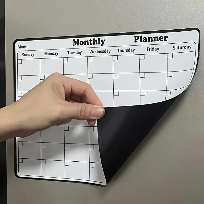 Magnetic Dry Erase Calendar for Refrigerators - 11.02 Inches by 8.23 Inches, a Magnetic Calendar for The Fridge, Ideal for Family Planning And Organization