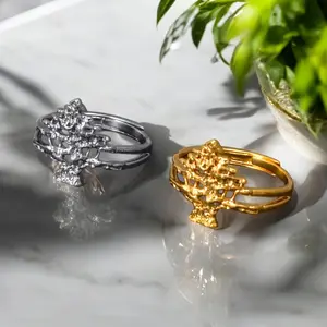 Lebanon Cedar Tree Ring – One Size Adjustable | Stainless Steel