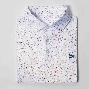 The USA Splatter Polo Men's Short Sleeve Performance Polo, Master Golf Shirt, Golf Polo Shirt, Polo Golf 3D, Style 3D Golf, Gift For Men