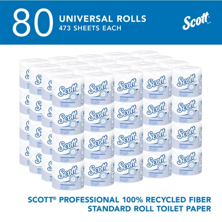 Scott Professional 2-Ply Toilet Paper 80 Rolls 473 Sheets