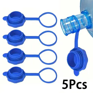 5 Pcs Silicone Reusable Water Jug Lids, Suitable for 5-Gallon/3-Gallon Buckets, Universal 55mm Bottle Opening, Leak-Proof & Dustproof