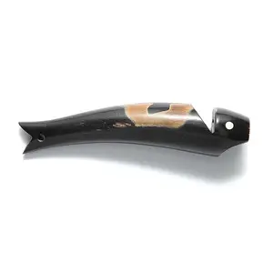 HR102: Water Buffalo Horn Fish Whistle 90mm Average - 1PC