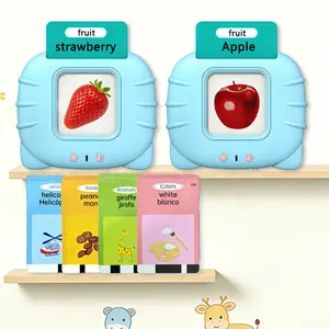 KIDGENIUS Spanish & English Bilingual Talking Flash Cards for Toddlers 2-8 Montessori Educational Toys with 224 Sight Words Portable Early Language Sensory Development Gift for Kids 3+ Years