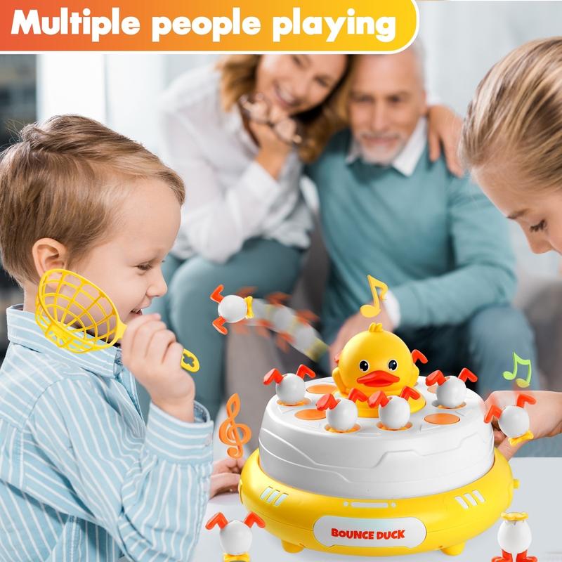 Bounce and Catch Duck Board Game Toy for Kids Popping Up Music Duck Educational Musical