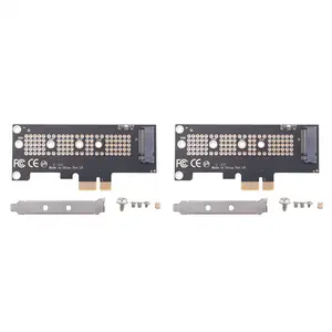 2X NVMe PCIe M.2 NGFF SSD to PCIe X1 Adapter Card PCIe X1 to M.2 Card Support 2230 2242 2260 2280 Size NVMe M.2 SSD