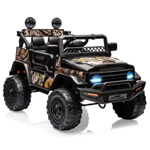 GARVEE 12V 7AH Battery Powered Electric Ride On Vehicle with Remote Control, Music, and Lights - Fun Ride On Truck for Boys and Girls