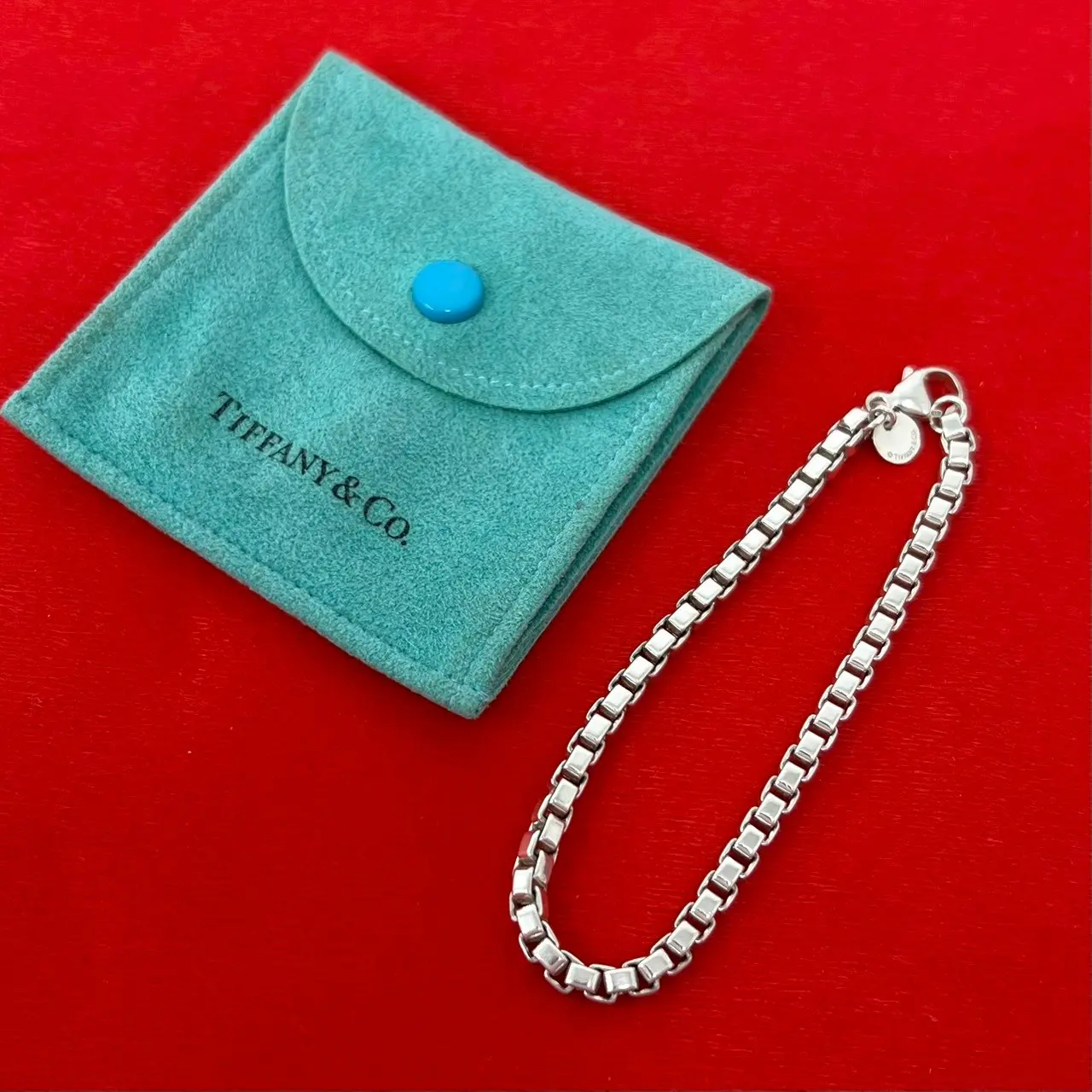Pre-owned Tiffany & Co. Sterling Silver 925 (Ag925) Small Leather Goods Tiffany Co Silver 925 Bracelet