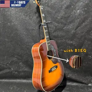Yellow Hummingbird with B1 EQ Acoustic Guitar, Rosewood Fingerboard, Spruce Top, 6 Strings, 41 Inch, Bone Nut