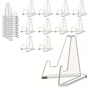 40 Pack Arcylic Card Display Stands, Mini Clear Easel Stand Holder for Sports Graded Challenge Coin Trading Baseball Psa Football Card
