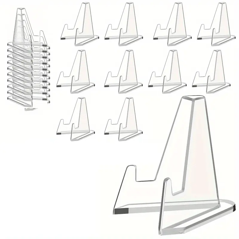 40 Pack Arcylic Card Display Stands, Mini Clear Easel Stand Holder for Sports Graded Challenge Coin Trading Baseball Psa Football Card