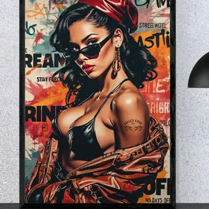 No Days Off- Valley Cash Drop Canvas Wall Art (24x36 Framed)