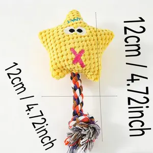 Durable Dog Toy Sound-Activated, Tear Resistant Velvet Plush Rope Toy, Fun Interactive Pet Plaything for Medium-Small Dogs, Wholesale Available