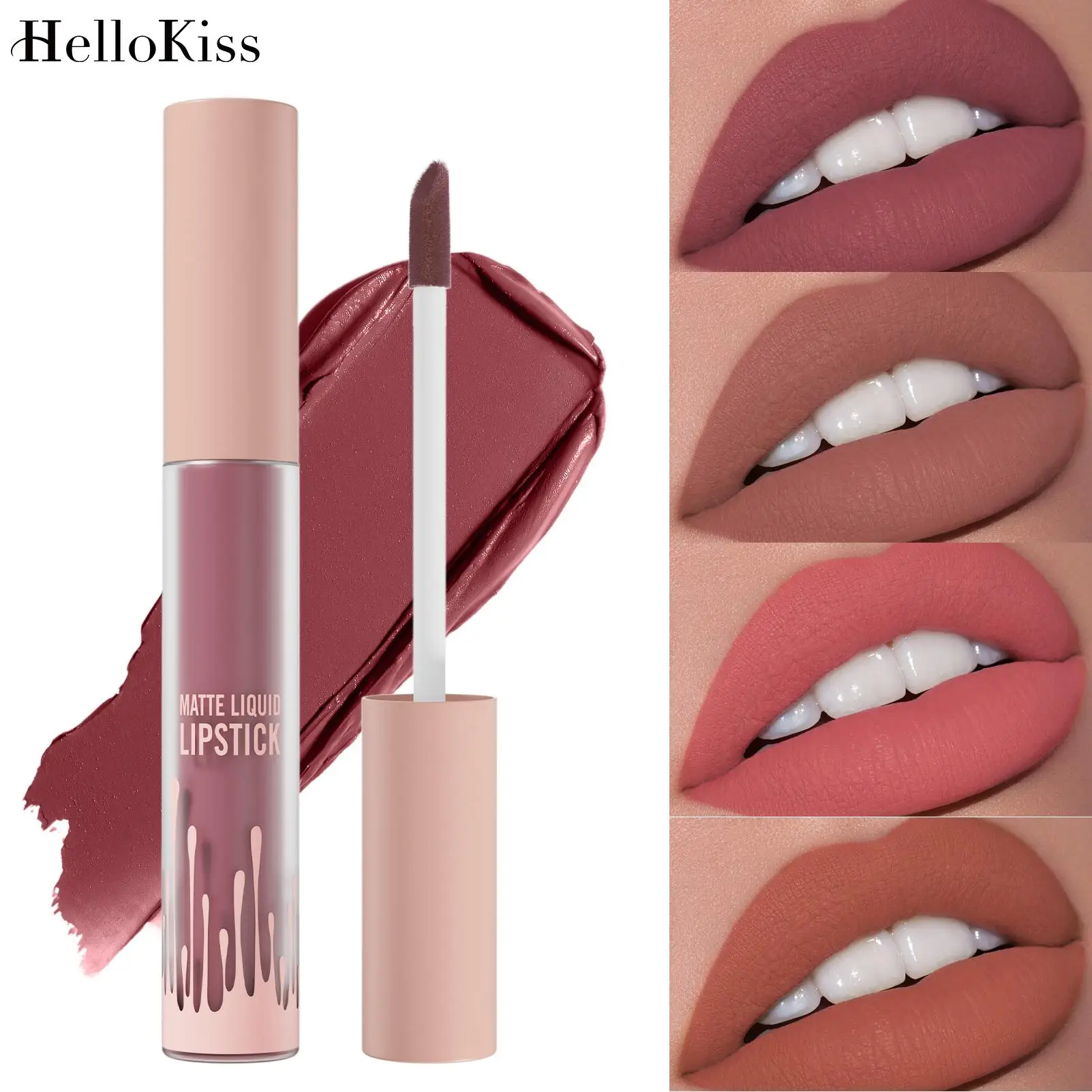 Long Lasting Matte Liquid Lipstick, 1 Count Waterproof Non-stick Lip Gloss, Moisturizing Lipstick, Suitable for All Occasions Lip Makeup, Hydrating Li