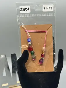 Small Handmade Beaded Bookmark – Cute Book Accessory # 2301