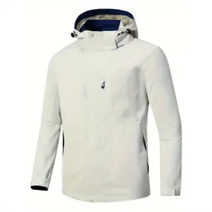 Men's Lightweight Waterproof Rain Jacket, Hooded Shell Outdoor Raincoat Hiking Windbreaker Jacket Coat, Lightweight Jacket, Hooded Fit