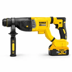 DEWALT DCH263 20V Brushless Cordless Rotary Hammer Drill, Equipped With Adjustable Auxiliary Handle, Suitable For Concrete Drilling, Wall Breaking, Construction Site Operation And Household DIY Processing Work