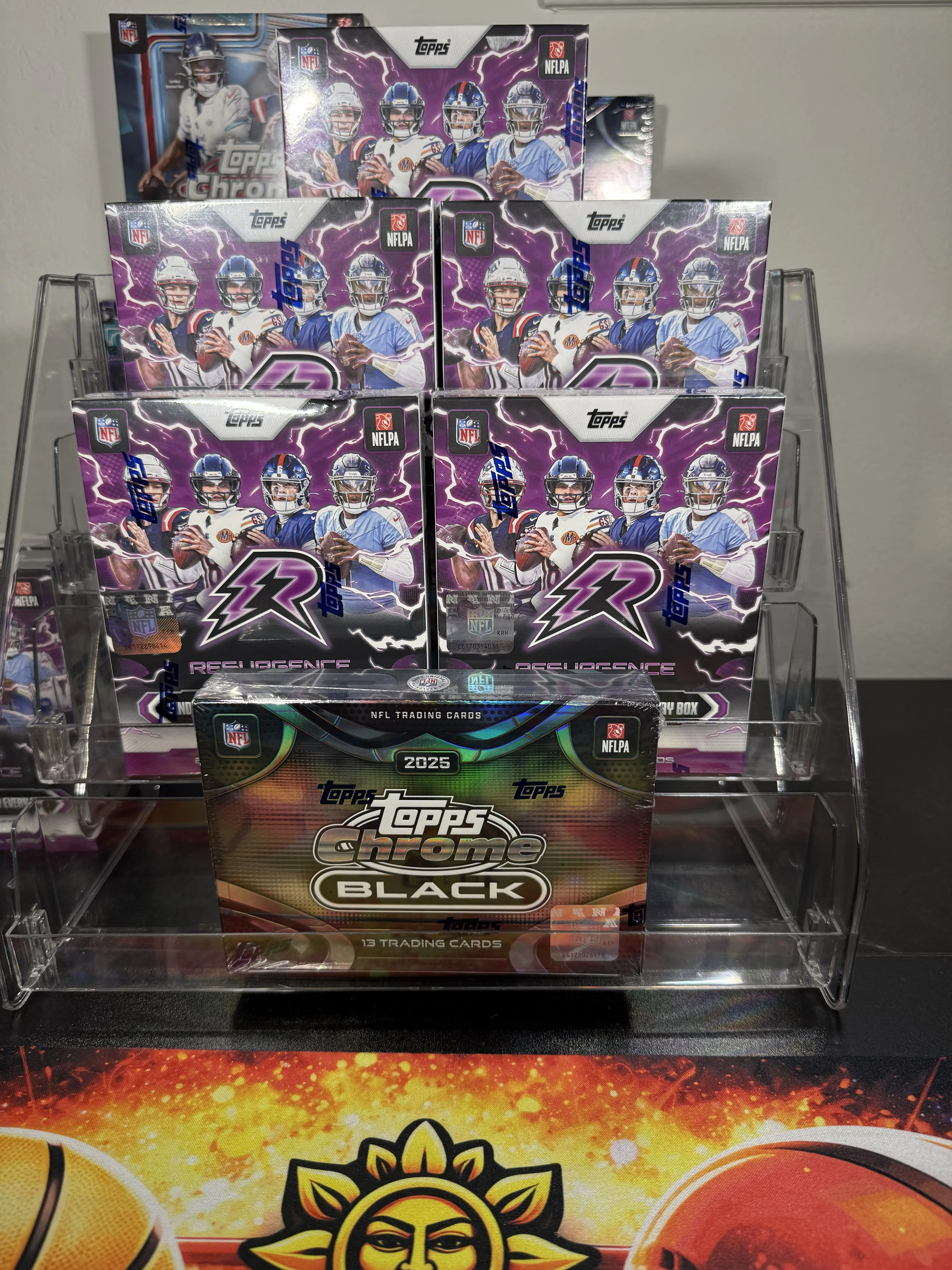 2025 Topps Resurgence Megas x5 / 2025 Topps Chrome Black Hobby x1 - PYT Break #15 (x6 Boxes), Sports Trading Card Collectibles for Mixed Breaks