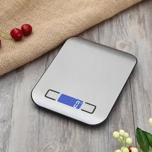 Digital Kitchen Scale, 1g-5000g Food Scale with LCD Display, Battery Require Multifunctional Kitchen Scale for Baking, Cooking, Diet Preparation