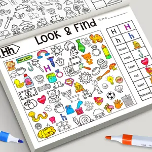 Seek and Color 100+ Hidden Objects: Interactive Coloring Book for Kids | Educational Activity Workbook with Find & Color Puzzles for Home, School, Travel