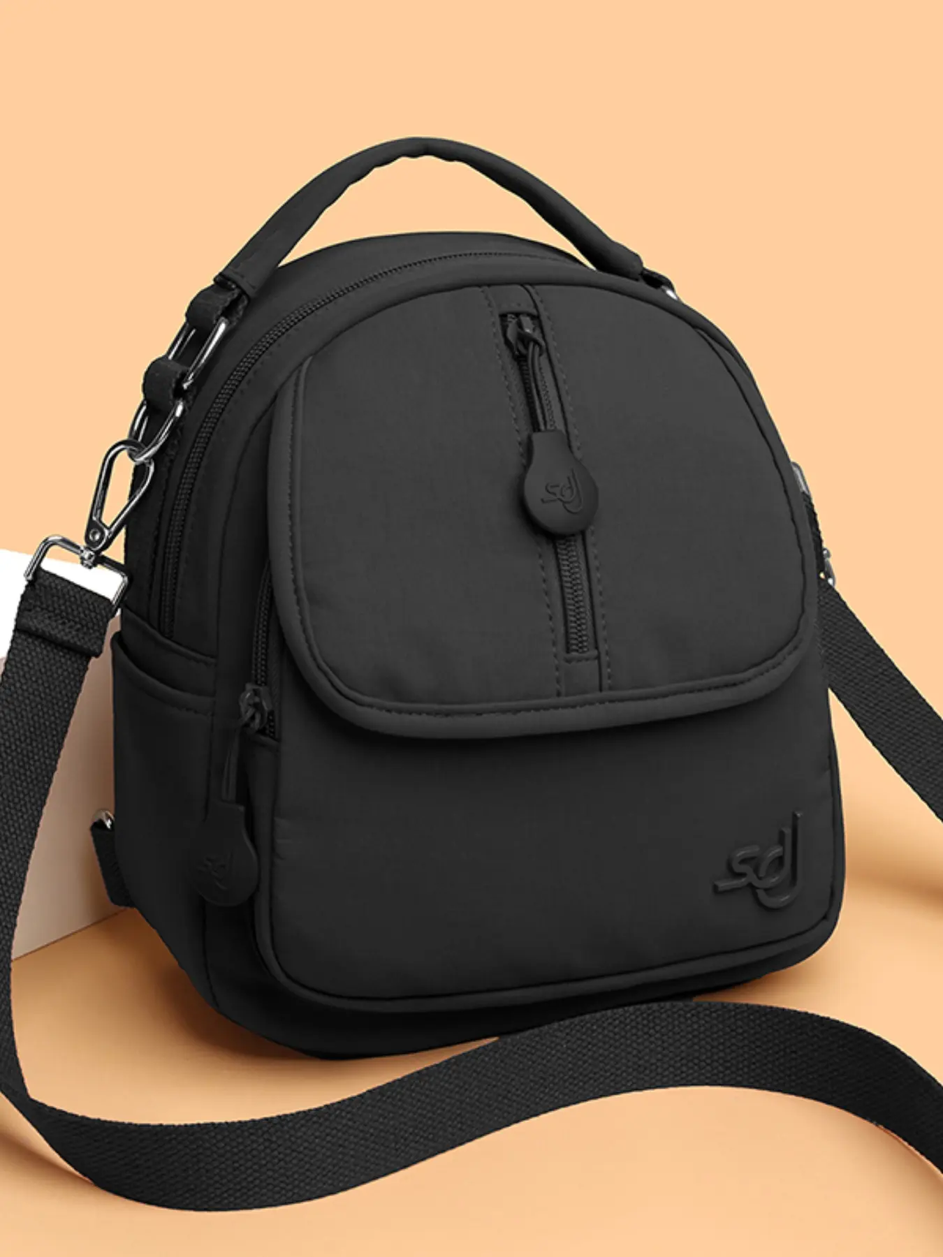 Women's Nylon Backpack, Adjustable Strap, Zip Closure, Fashionable Handbag, Multi-Functional Shoulder Bag, Casual Daily Use, Multifunction Backpack, Multifunctional Backpack, Zipper Backpack, Casual Daypack Backpacks