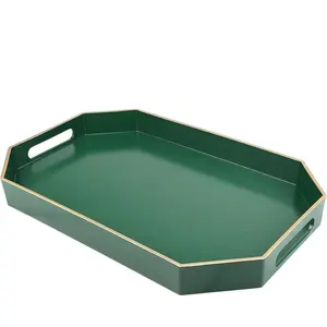 Decorative Tray with Handles, Versatile Serving Tray for Coffee Table, Ottoman, Ideal for Serving, Displaying, Organizing, 15.7"*10.2"*1.57"
