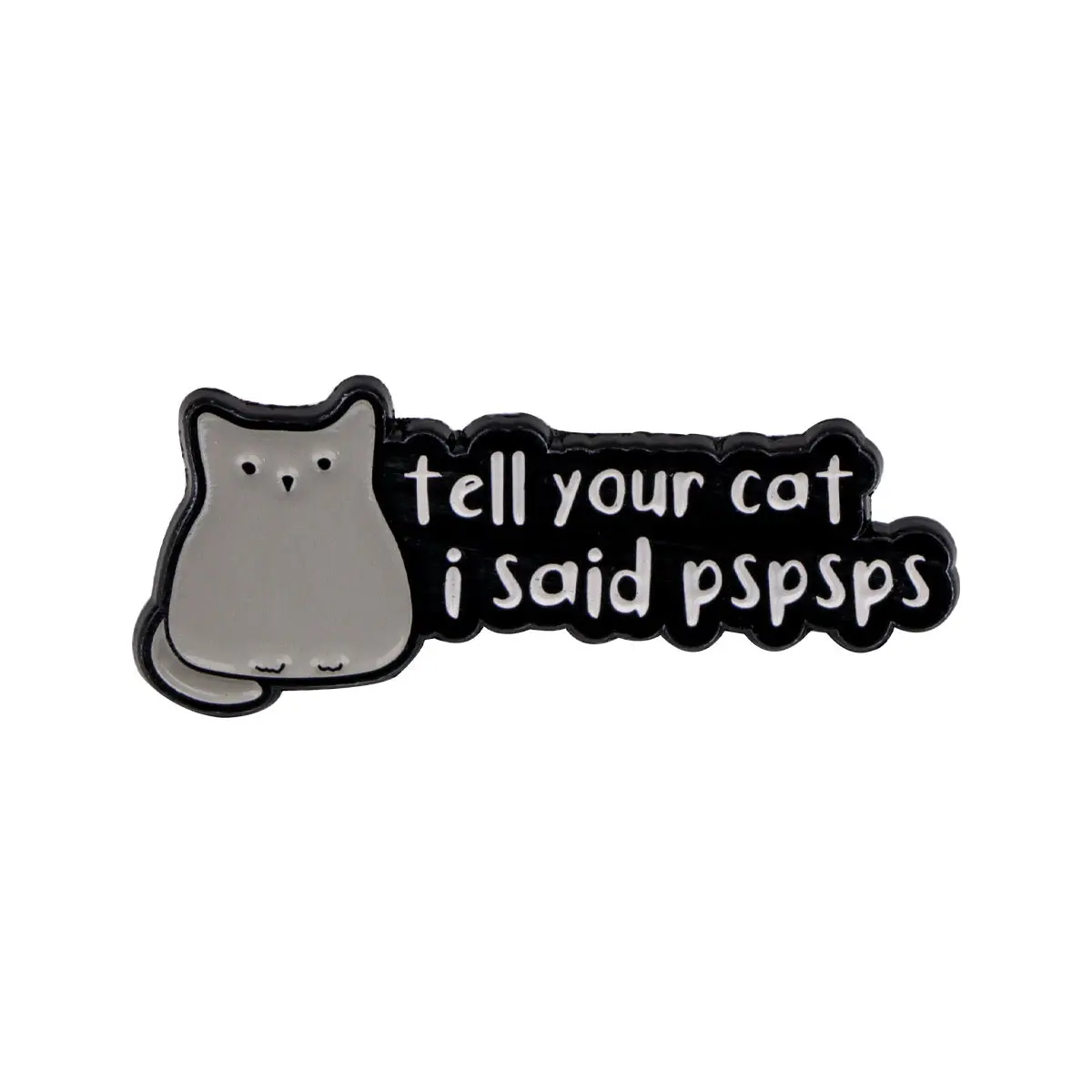 Animal Quotations Cat Black Bear Brooch Badge Clothing Backpack Ornament