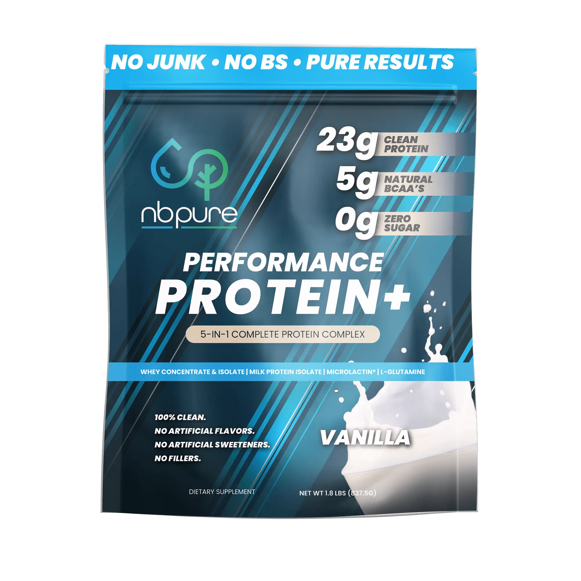 NBPure Performance Protein+ - 5-in-1 Complete Protein Complex Whey & Milk Protein Powder