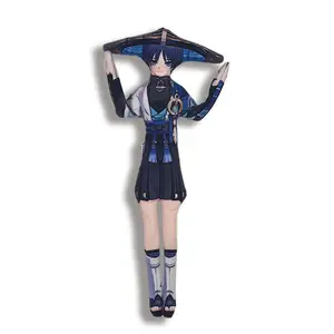 Game Genshin Impact Wanderer Xiao Morax Cosplay Plush Cotton Doll Slender Twistable Shape Room Decoration Abstract Model Gift