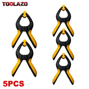 4-Inch Heavy Duty Spring Clamps | Quick-Release Grip with 90° Rotating Jaw Pads | Non-Slip, Non-Marring Nylon Clips for Woodworking, Photography Backdrops, Crafts, DIY Repairs & Home Projects