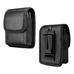 Phone Holster for Samsung Galaxy Z Flip 3 4 5 6 5G Flip Phone Specific Protective Leather Holster with Belt Buckle Durable Casing & Screen Protection