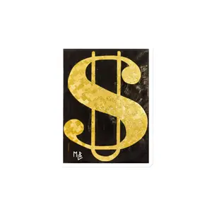 Gold & Black U$ Flag Magnet – Strong Fridge & Whiteboard Magnet for Home – Office & Decor