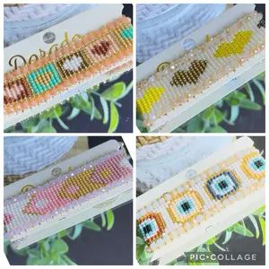 Handmade Medium Beaded Bracelet with Murano Accents | Adjustable