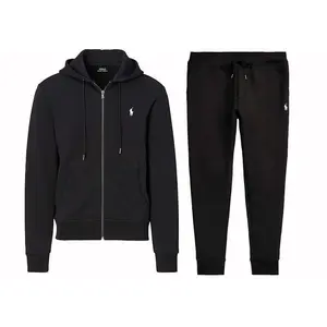 Polo Ralph Lauren Double-Knit Full-Zip Hoodie and Double-Knit Jogger Pant Set Polo Black (men) by StockX