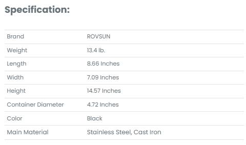 [TOP RATED - FLASH SALE] ROVSUN Manual Cast Iron Citrus Juicer Heavy Duty Black