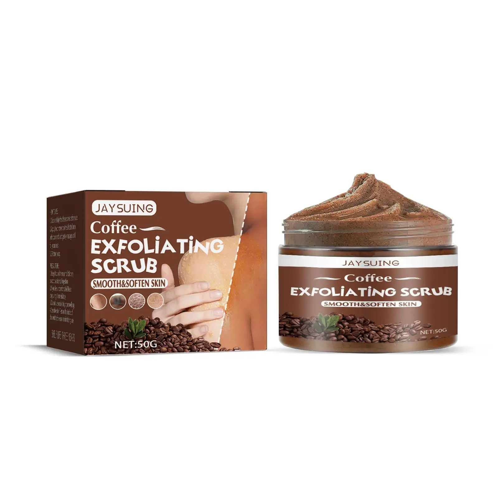 Jaysuing Coffee Scrub, Cleansing Skin Exfoliating Rejuvenating Care Body Dull Scrub