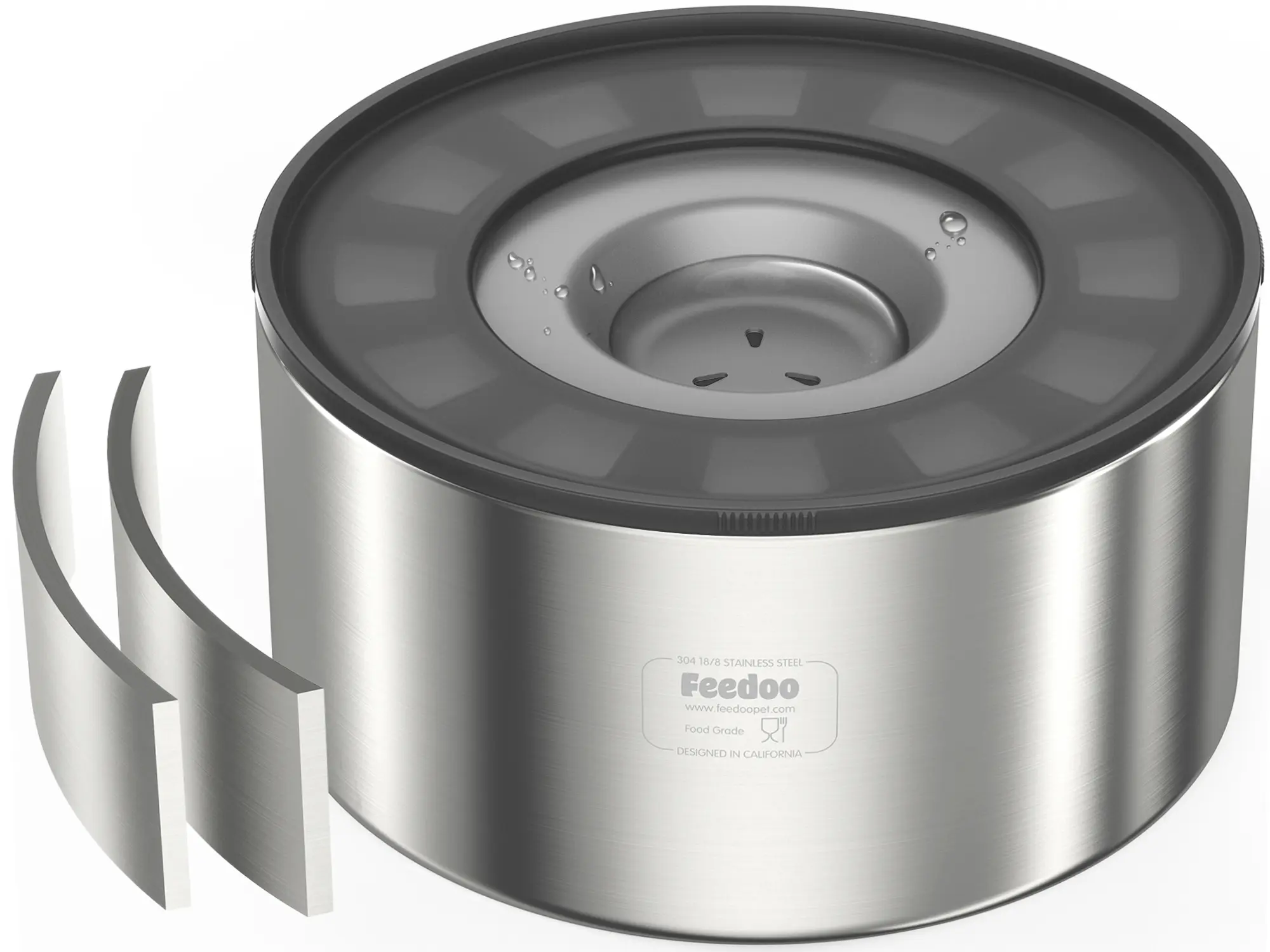No Spill Water Bowl for Dogs, Double-Wall 304(18/8) Stainless Steel with  Splash-Proof Paws Lid and Floating Disk, Non-Slip Base, Easy to Clean, Slow  Water Feeder for Large, Medium and Small Breeds -