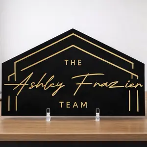 Custom Acrylic Name Plate | Business Desk Sign | Realtor Branding Sign | Office Name Plate | Boutique Acrylic Sign