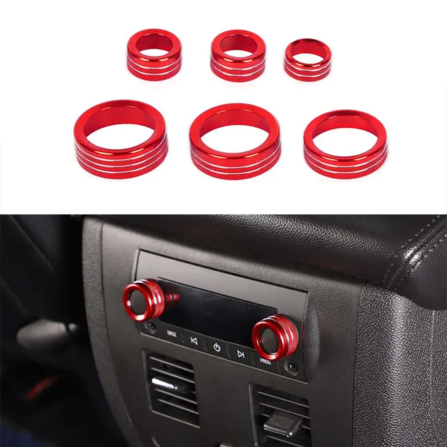 Car Interior Accessory Center Console Switch Adjustment Knob Ring for 2007-2013 Chevy Silverado, Tahoe, Suburban, Avalanche, GMC Yukon