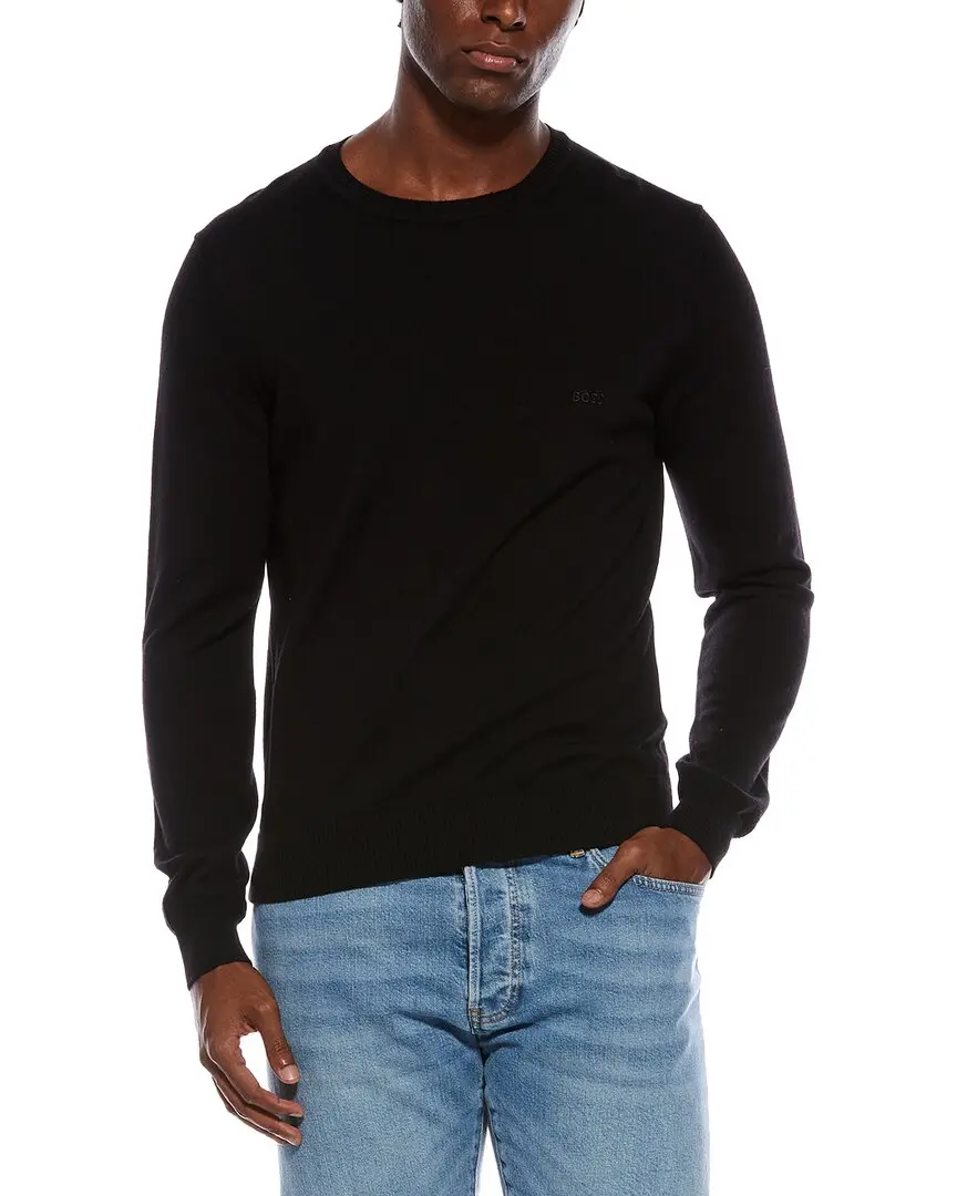 BOSS Hugo Boss Bagritte Wool Crewneck Sweater BOSS Hugo Boss Bagritte Wool Crewneck Sweater