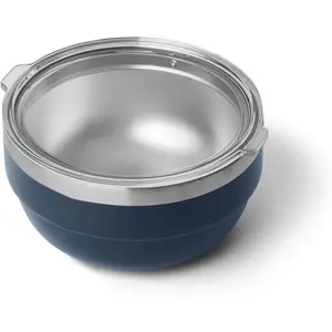 Rambler Bowls, Vacuum Insulated, Stackable and Nestable Stainless Steel Bowl with Lid, 1 Quart, Navy Tableware