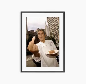 Anthony Bourdain, Photography Prints, Retro Poster, Kitchen Wall Art, Cooking Poster, Funky Wall Art, Museum Quality Photography Poster