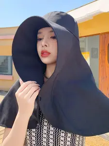 Full Coverage UV Protection Sun Hat for Women, Wide Brim Neck Ear Cape Cover, Adjustable Breathable Foldable Outdoor Beach Summer Essential