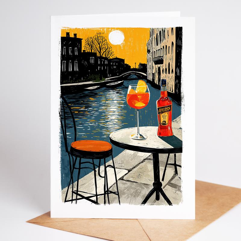 10 Unique Cocktail Greeting Cards | Travel-Inspired Bar Drink Cards | Negroni, Sangria, Margarita, Martini | Blank Inside Set of 10