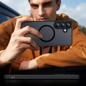 Strong Magnetic Wireless Charging Case For Samsung Galaxy S25 FE S25FE 5G Shockproof Protective Matte Back Cover Coque