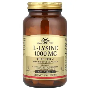 Solgar L-Lysine, Free Form, 1,000 mg, 100 Tablets