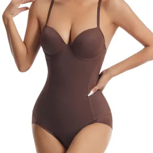 Sexy Strappy One-Piece Shaping Lingerie for Slimming and Shaping Women's Body Tight-Fitting Waist-Reducing Corset-Style Lightweight Brown