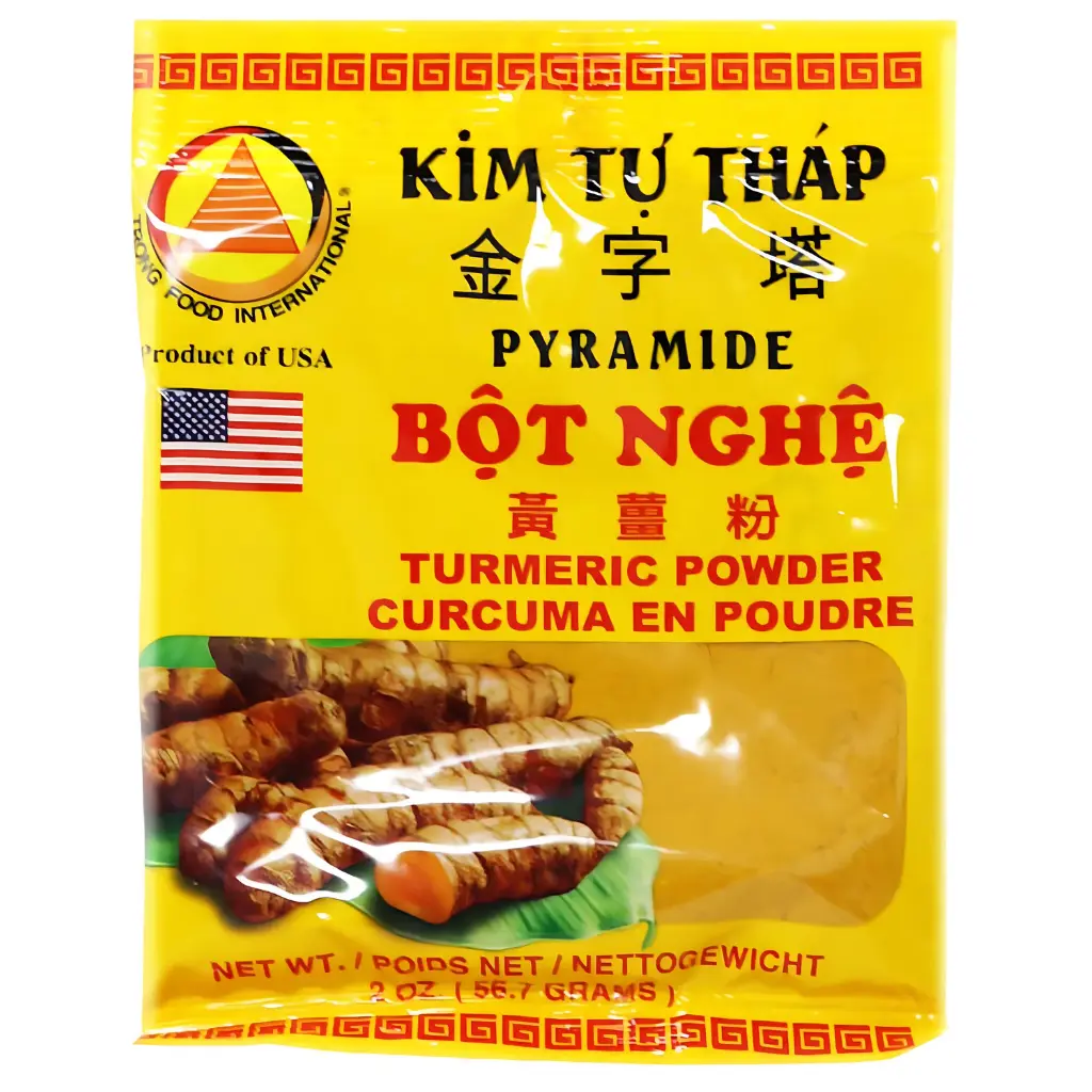 Kim Tu Thap Pure Finely Ground Turmeric Spice Powder, 2 oz Ambient Cupboard Staple, Warm Earthy Rich-Flavor Cooking Essential for Curries, Soups (Suitable for All Ages)